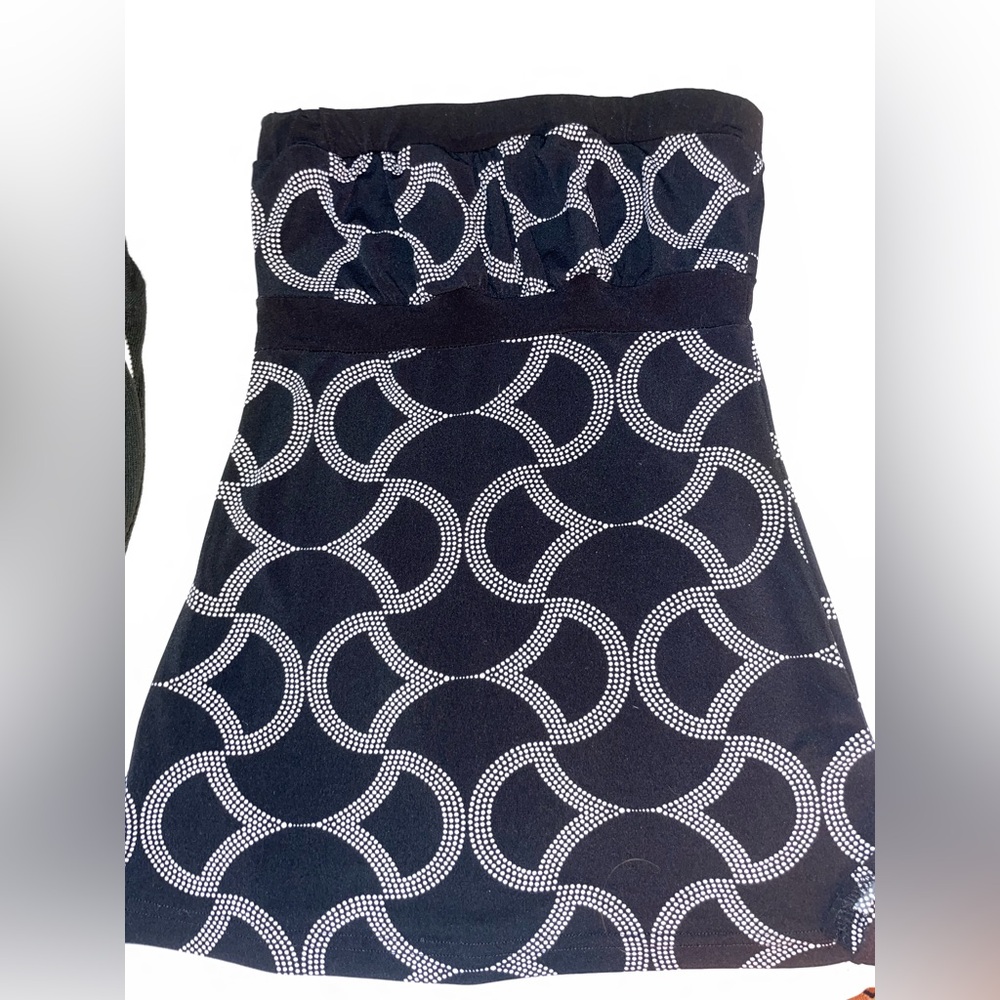 Self Esteem Black and White Polka Dot tube top